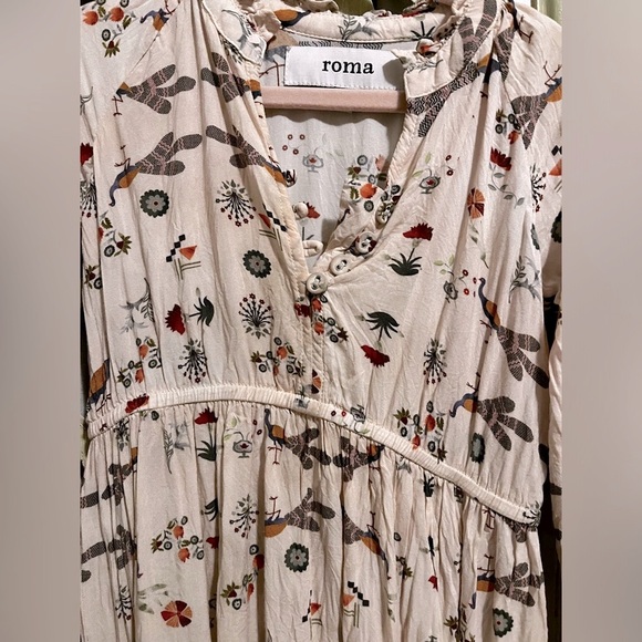 Roma Peakock Dress 2/3 - Picture 3 of 9